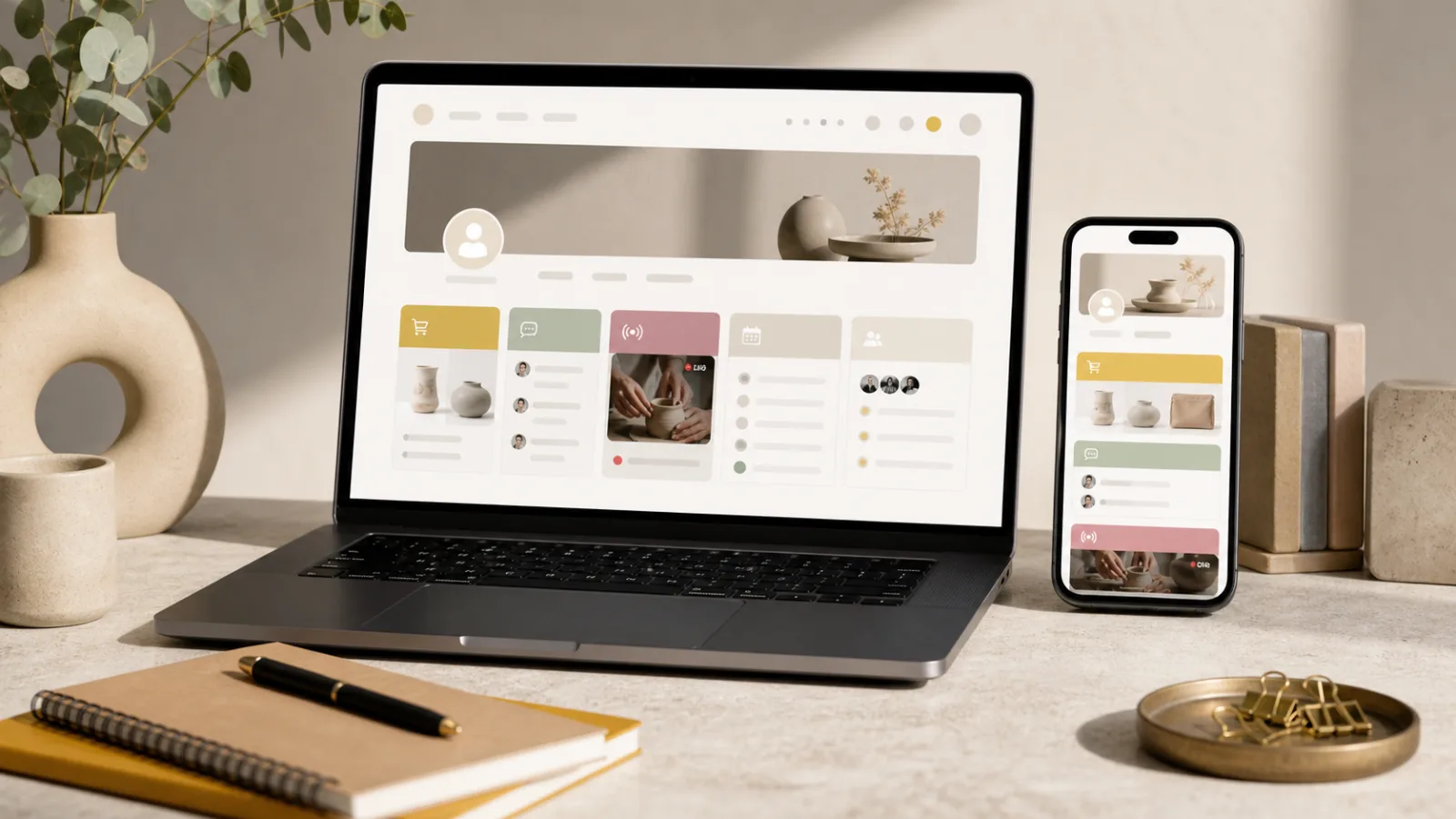 A creator's branded Space rendered in a browser