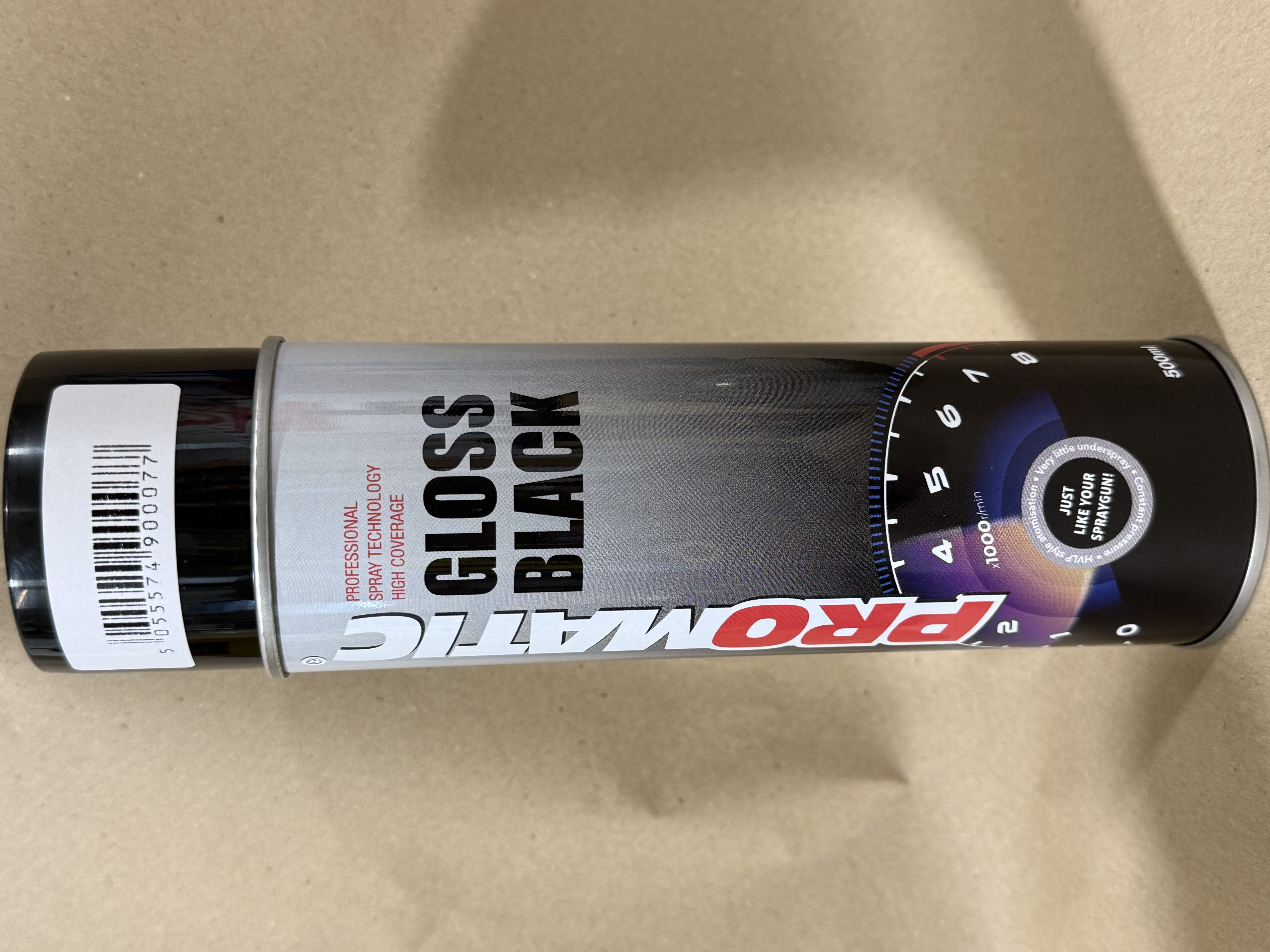 Promatic gloss black aerosol